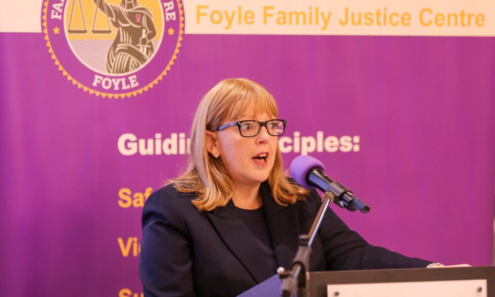 Foyle Women’s Aid/Family Justice Centre launch of research report on paramilitary-related gendered coercive control.

 Alyson Kilpatrick, Chief Commissioner, NI Human Rights Commission.

Credit ©Lorcan Doherty